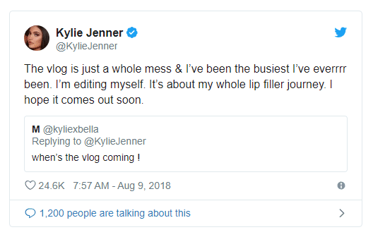 Kylie Jenner Twitter açıklaması